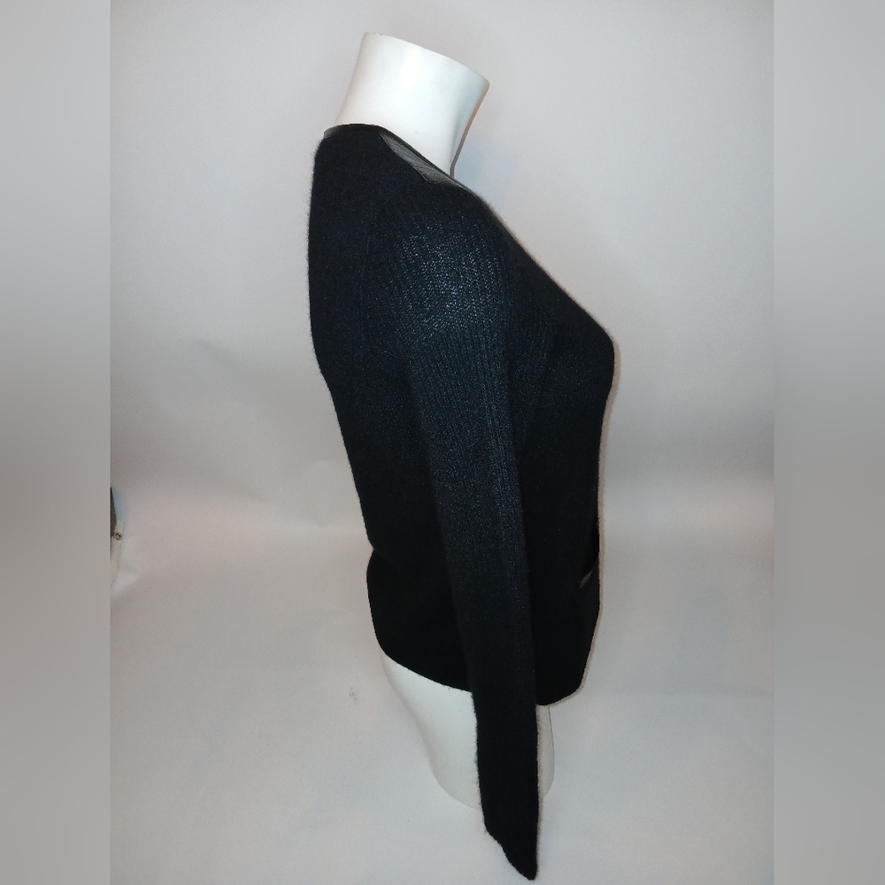 Cashmere Sweater Charter Club Cashmere Sweater Genuine Leather Zip Sweater - Picture 6 of 11